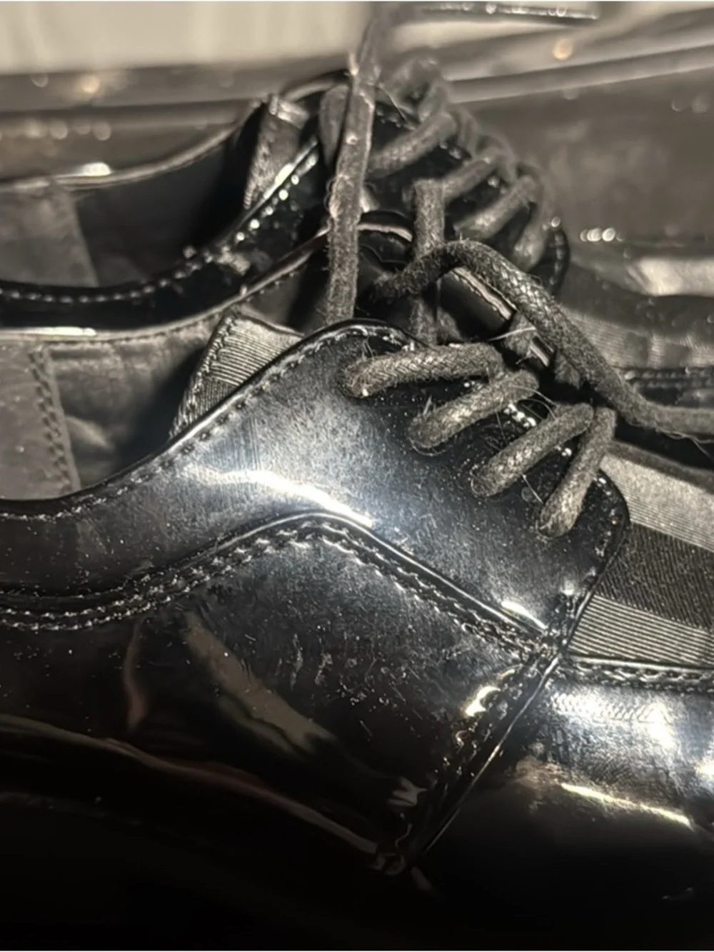 Kids Black Patent Dress Oxfords - Classic Lace-Up