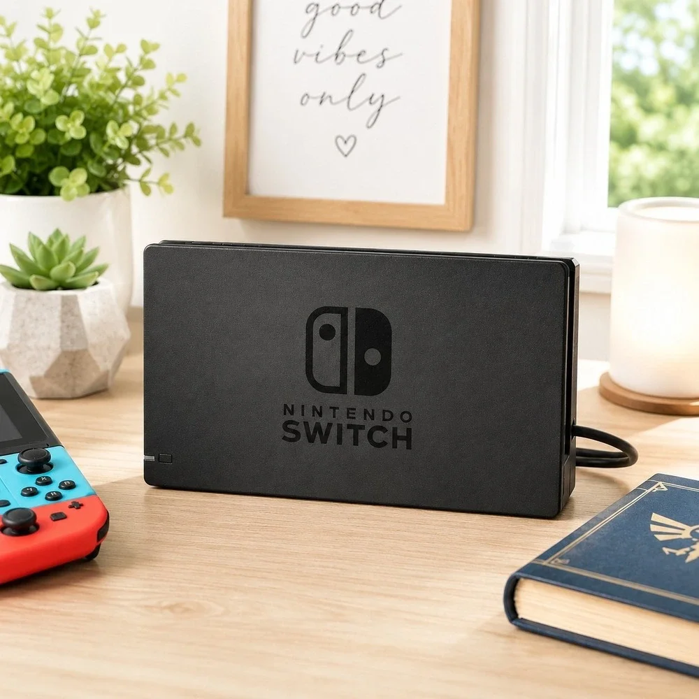 Nintendo Switch TV Docking Station Black Dock Only + HDMI Cable Charger