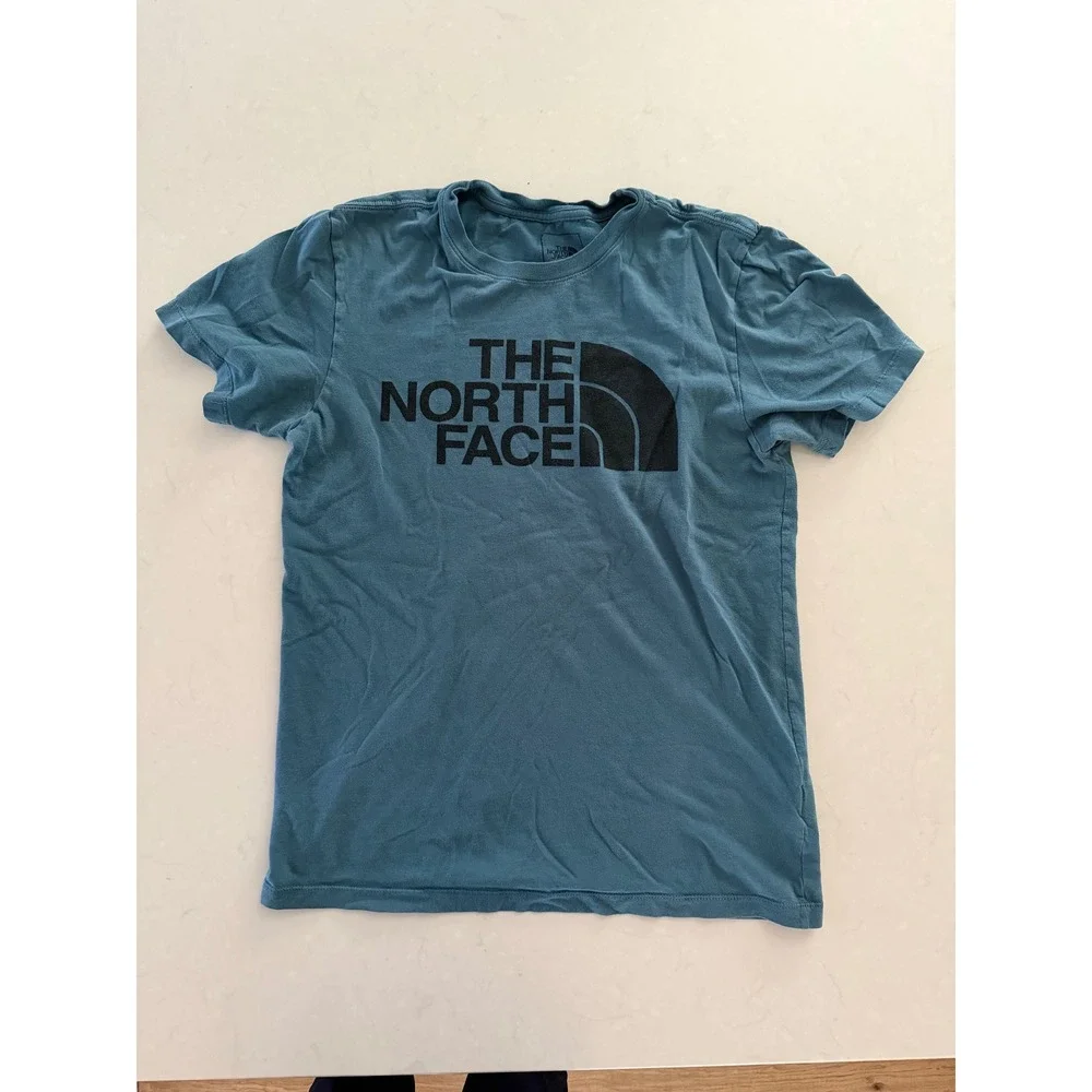 The North Face Mens‎ Half Dome Graphic T-Shirt Blue Short Sleeve Logo Tee Small