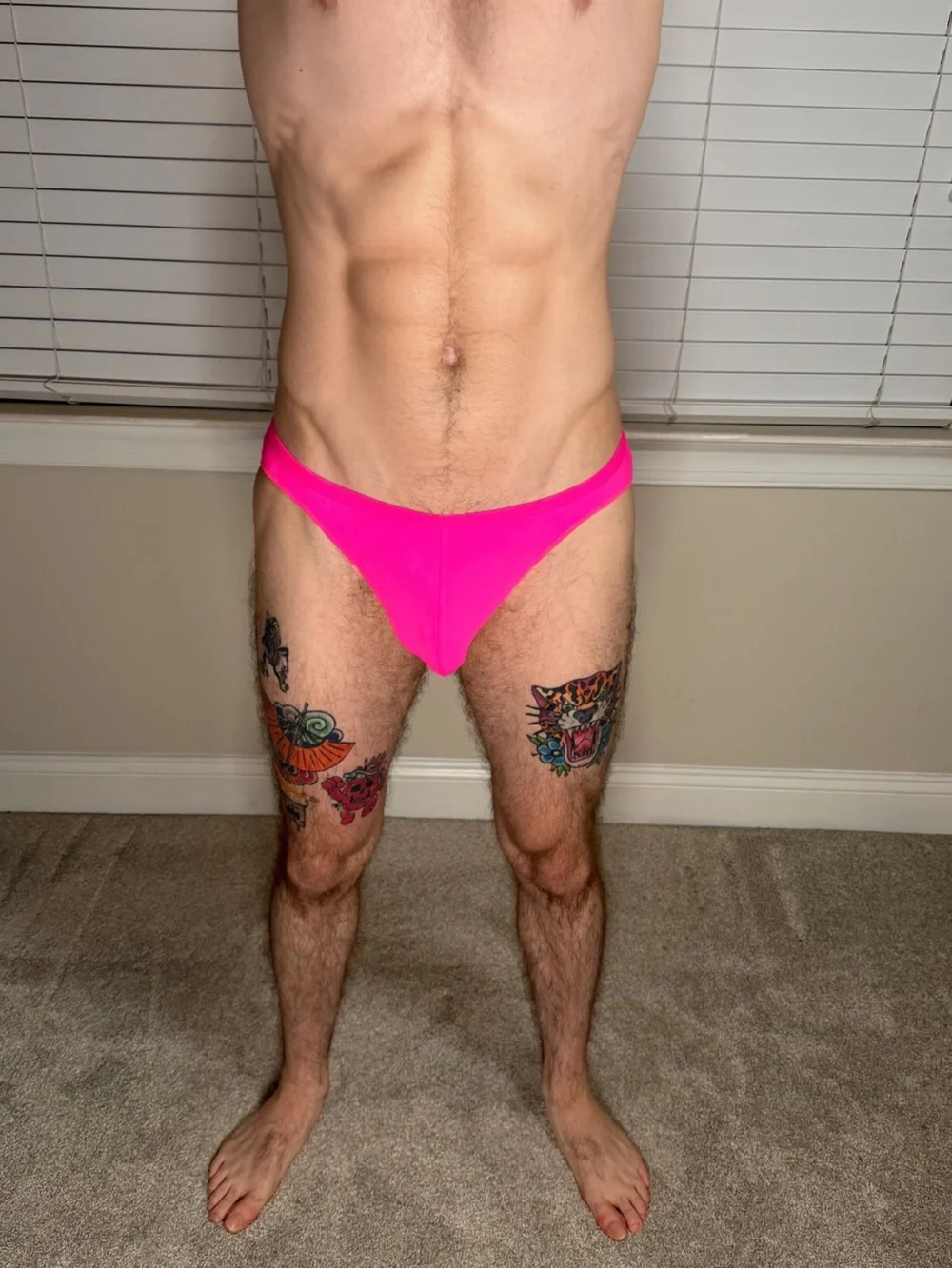 Men's Bright Pink Low-Rise Briefs Medium