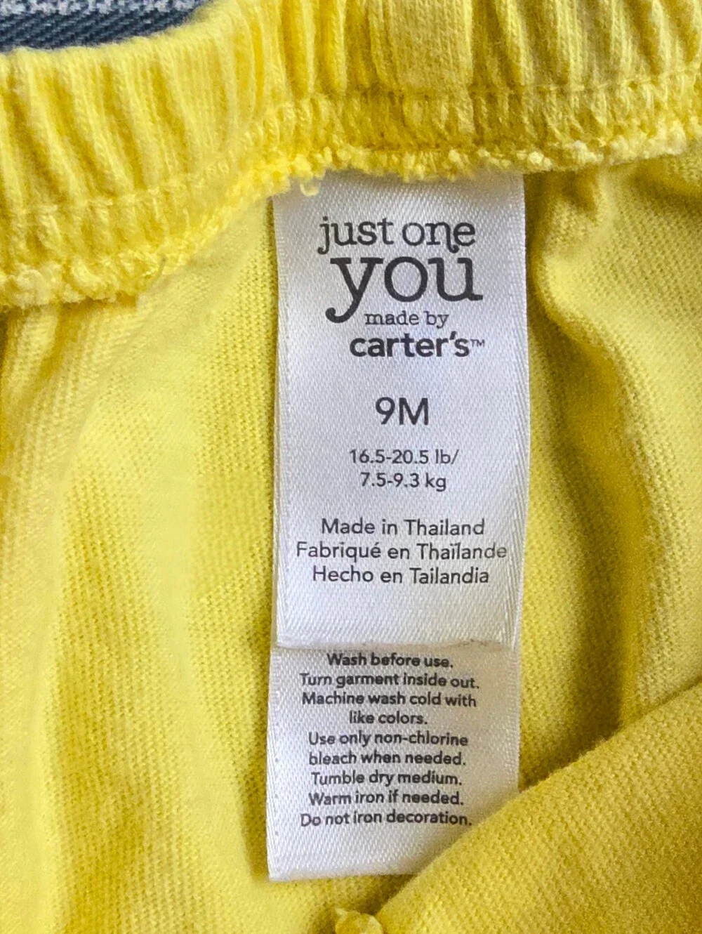 Just One You By Carters bright yellow