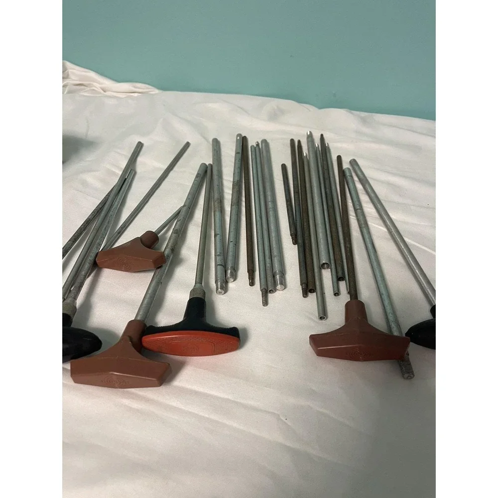 Vintage Lot‎ Gun Cleaning Rod Jointed Mixed Of Branded And Unbranded