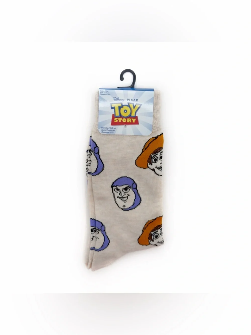 New Disney Pixar Toy Story Crew Socks Mens Womens Buzz Lightyear Woody Fun Gift
