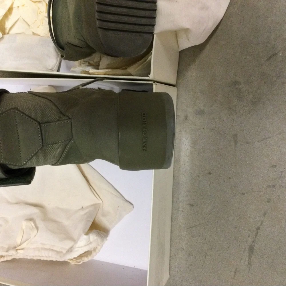 Fear of God padded green sneakers
