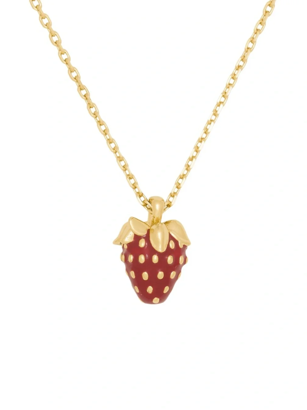 Kate Spade Strawberry Charm Pendant Necklace NWT