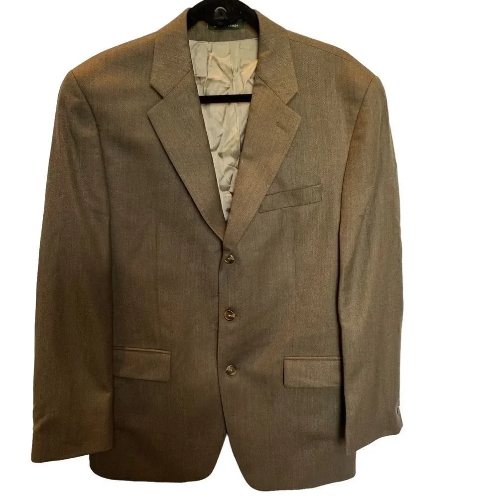 Chaps Ralph Lauren Men's Wool Sport Coat Olive Green Size 41R