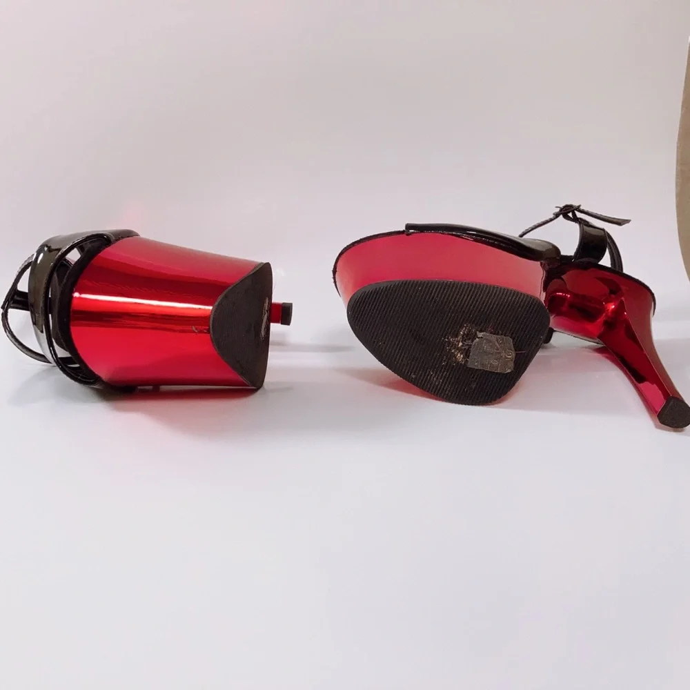 Pleaser black red