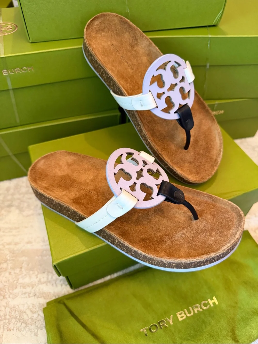Tory Burch details calfskin