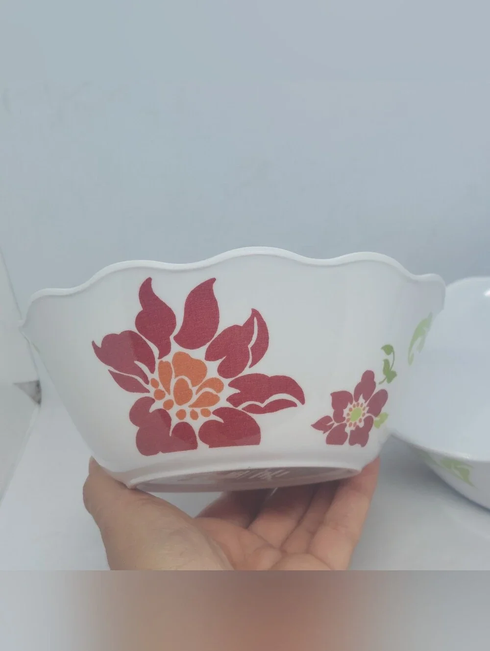 Better Homes Gardens Floral Citrus Plastic Dinnerware Salad Plates Bowls Lot 8