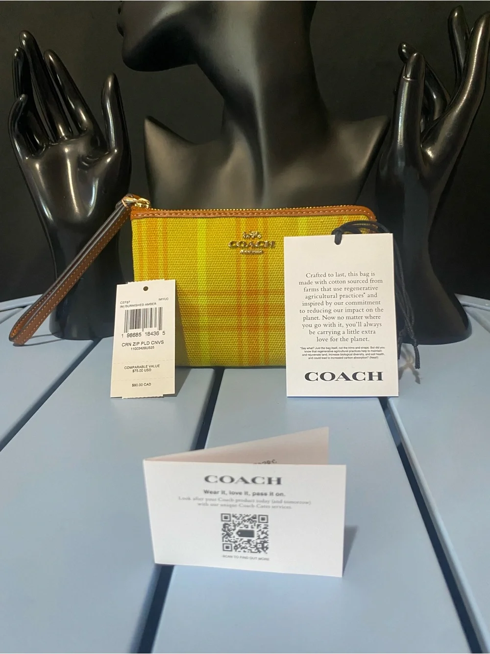 Coach wristlet pouch