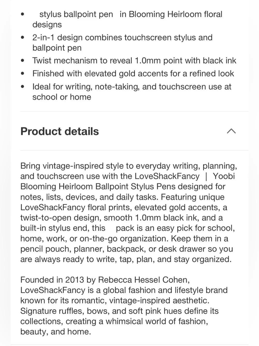LOVESHACKFANCY STYLUS