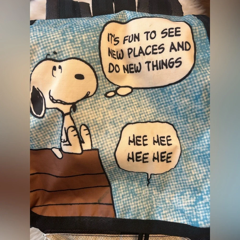 Snoopy Multi-Color Graphic Canvas Backpack