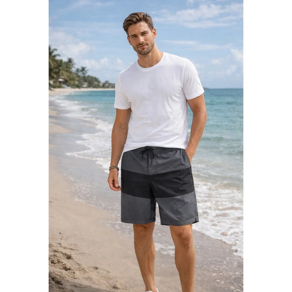 CSG‎ Board Shorts Men's 32 Swim Trunks Quick Dry Colorblock Unlined
