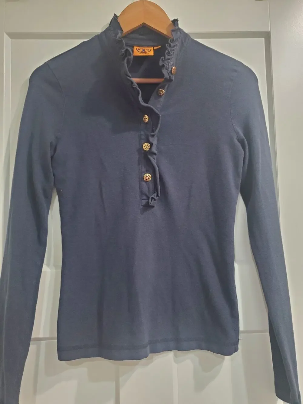 Tory Burch Lidia Ruffle Shirt Size XS
