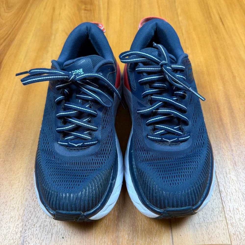 Hoka One One Bondi 7 Womens 6.5 Navy Blue Running Shoes 1110519 BIBBL