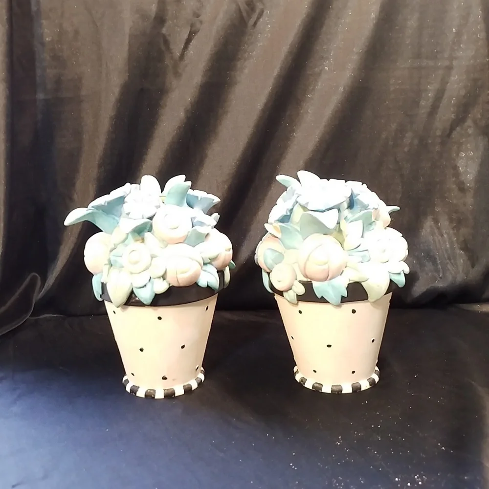 3/$25 CANDLE HOLDERS By MARY ENGELBREIT Set of 2 TAPER  Vintage 1999