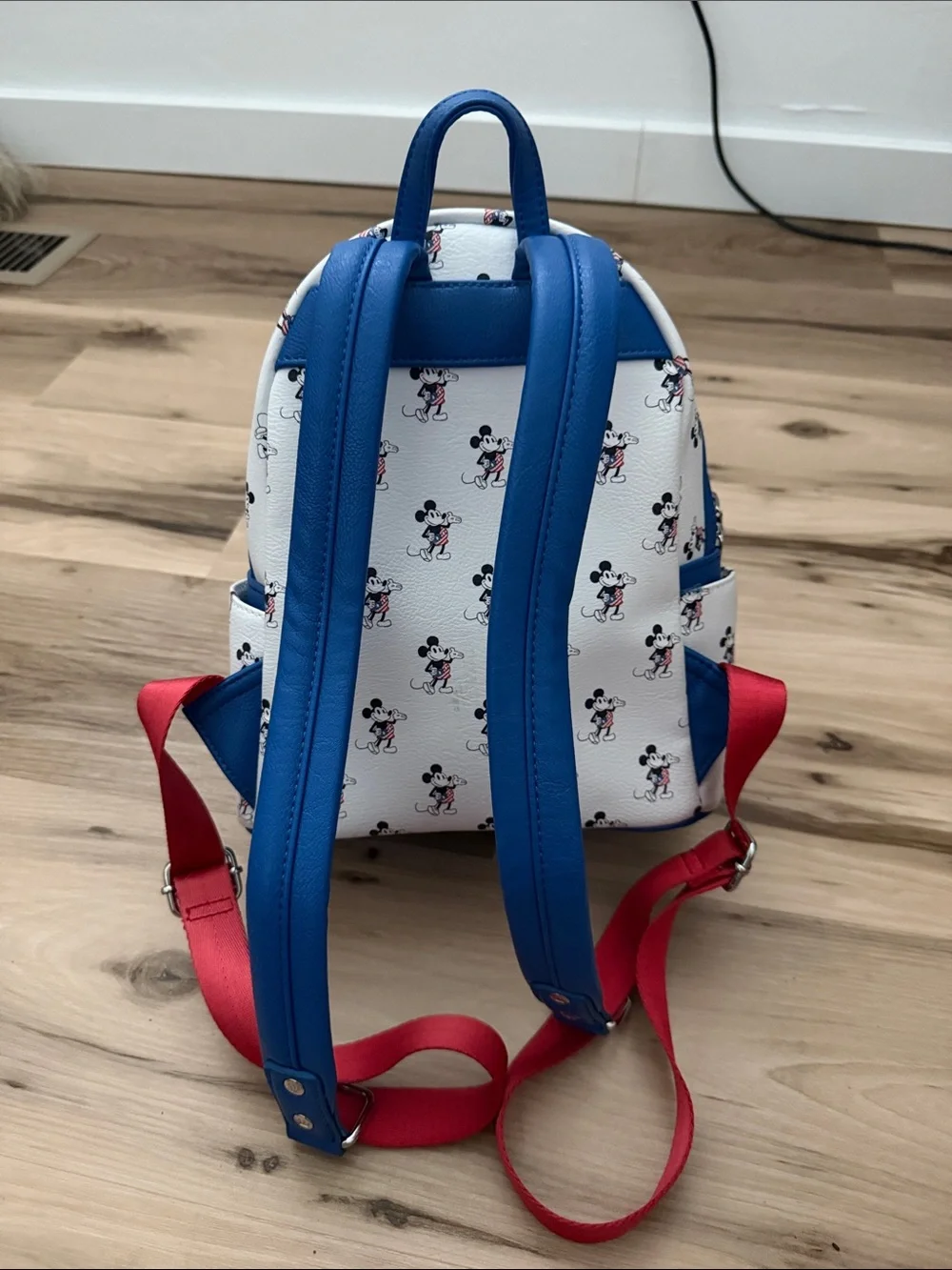 Loungefly White & Blue Mickey Mouse Mini Backpack