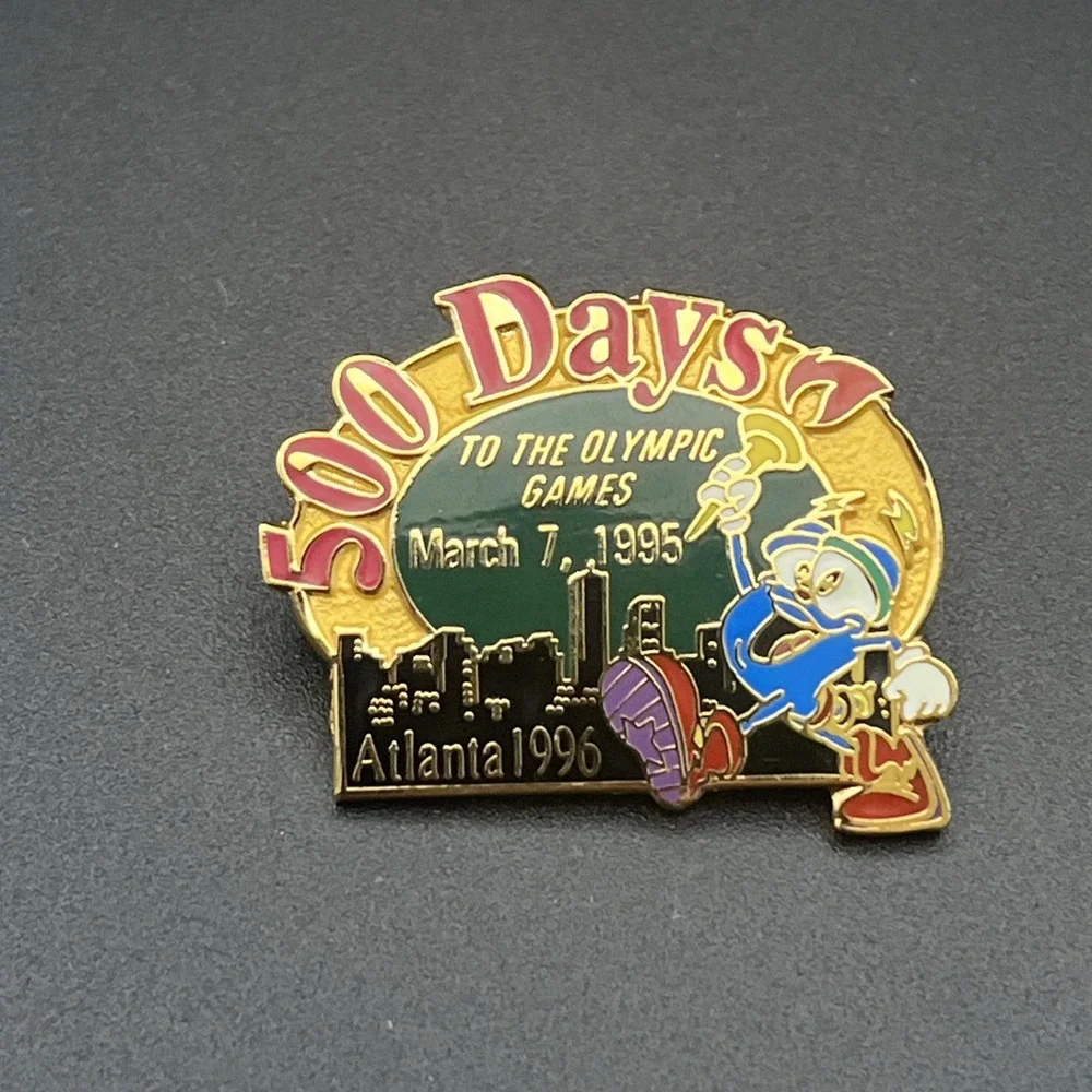 1996 Atlanta Olympic Games‎ 500 Days Left Izzy Mascot Lapel Hat Pin