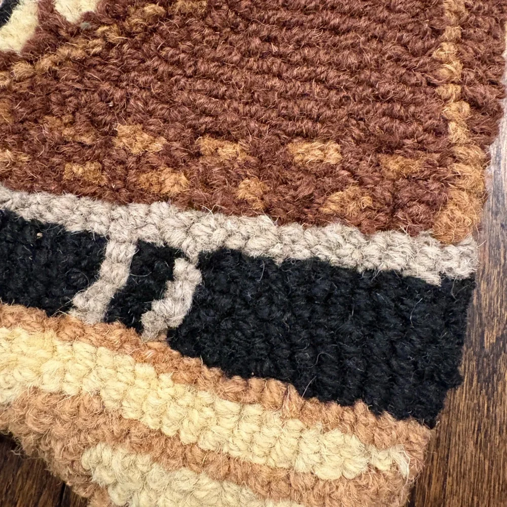 Hand Crafted hooked wool