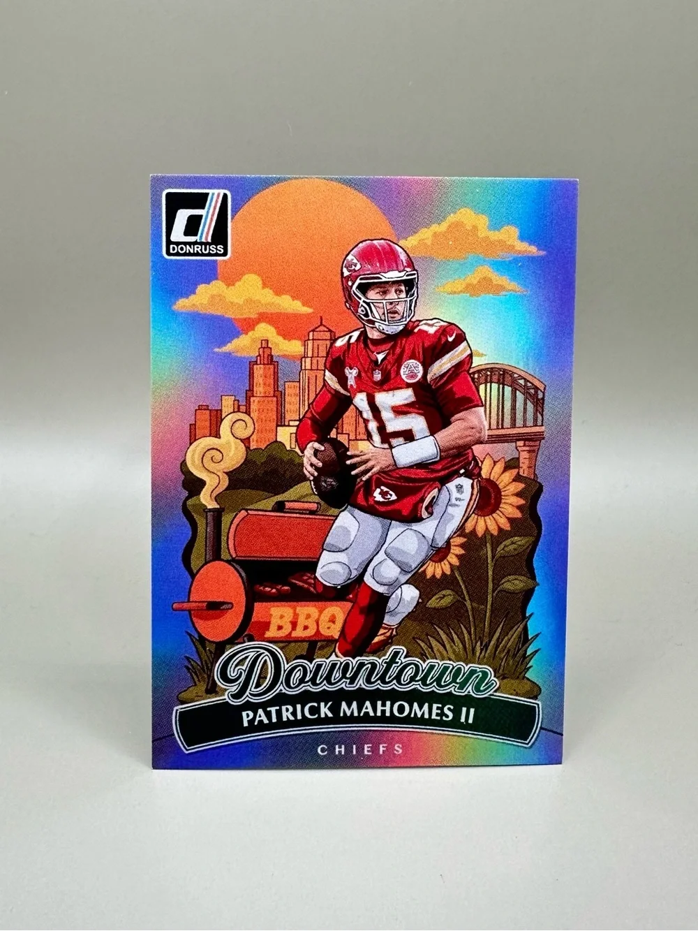 Patrick Mahomes 2025 Panini Downtown #8 Novelty Football Card. KC Chiefs.