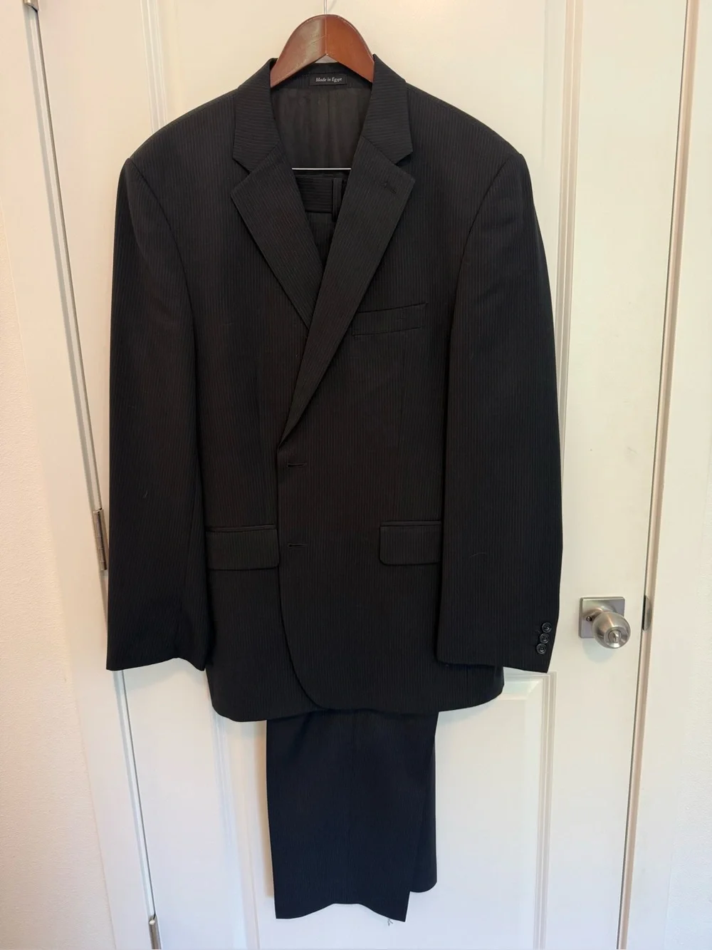 Men's Alexandre London | Saville Row Black Pinstripe Two-Piece Suit