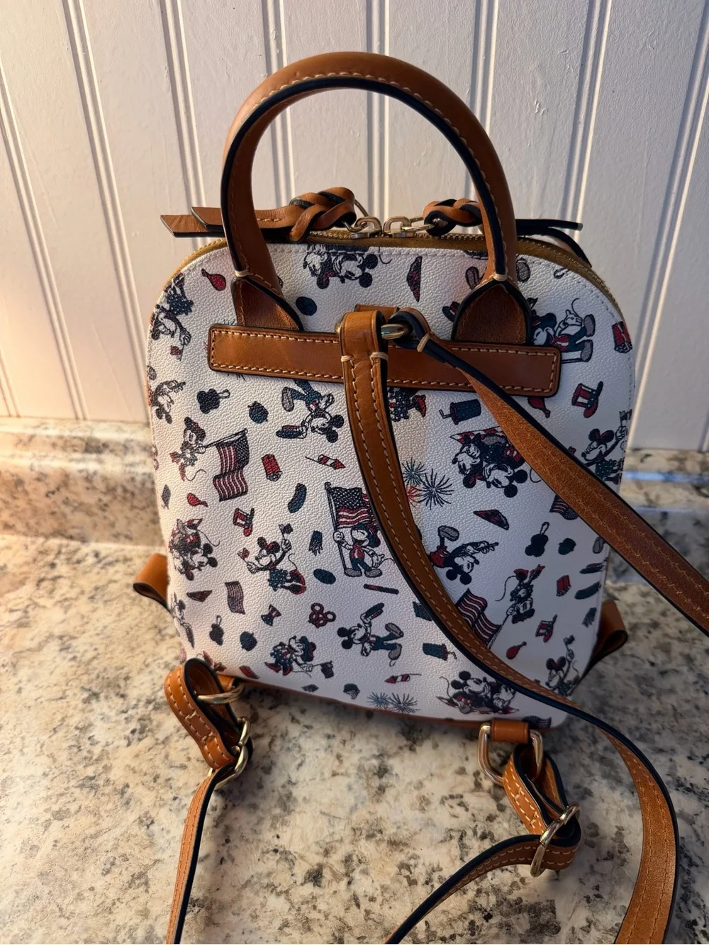 Dooney & Bourke Americana 🇺🇸 Mini Backpack Disney Mickey Patriotic Print New