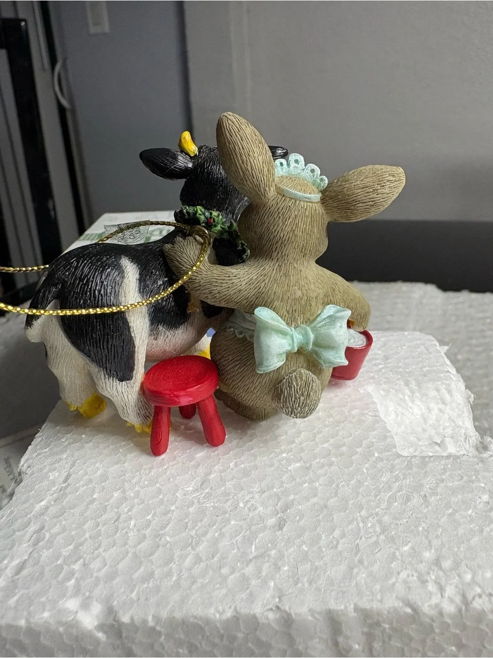 Fitz & Floyd charming tails Eight Maids-a-Milking ornament