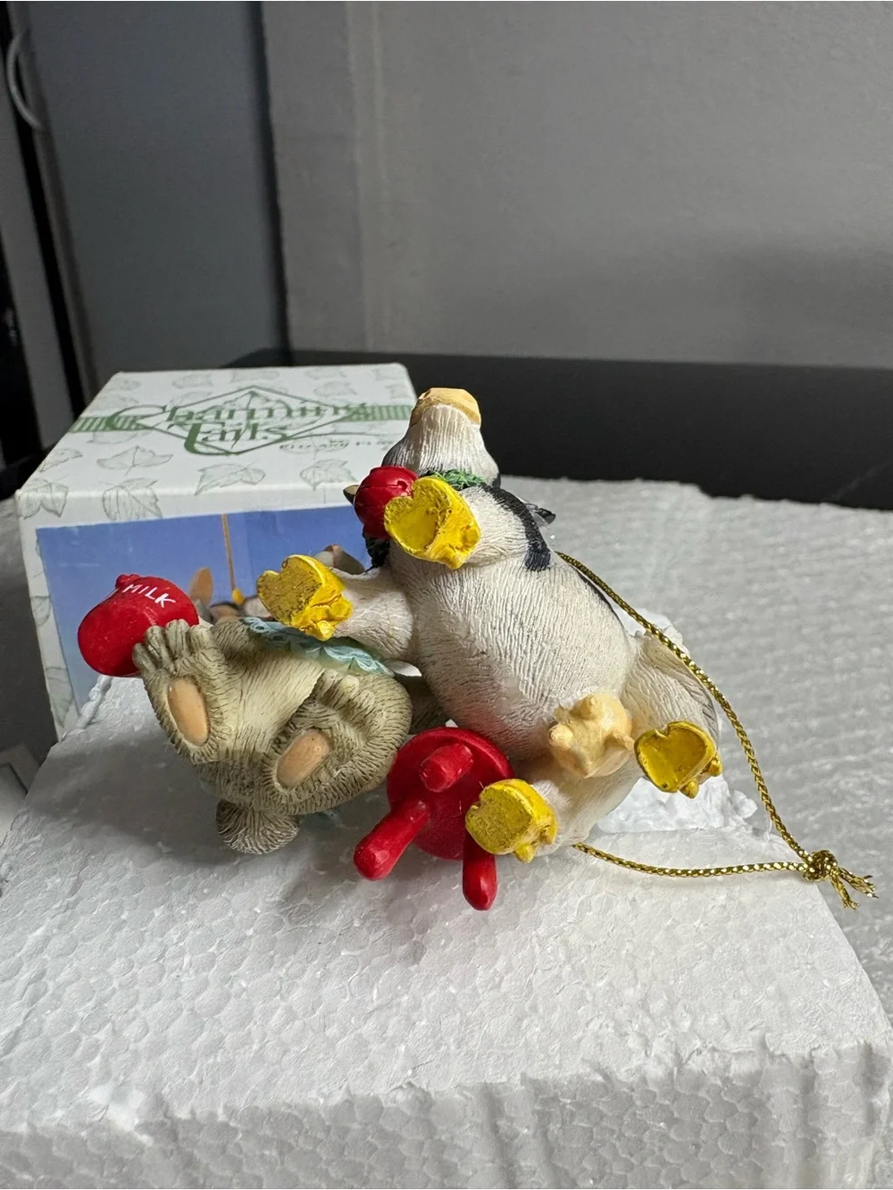 Fitz & Floyd charming tails Eight Maids-a-Milking ornament