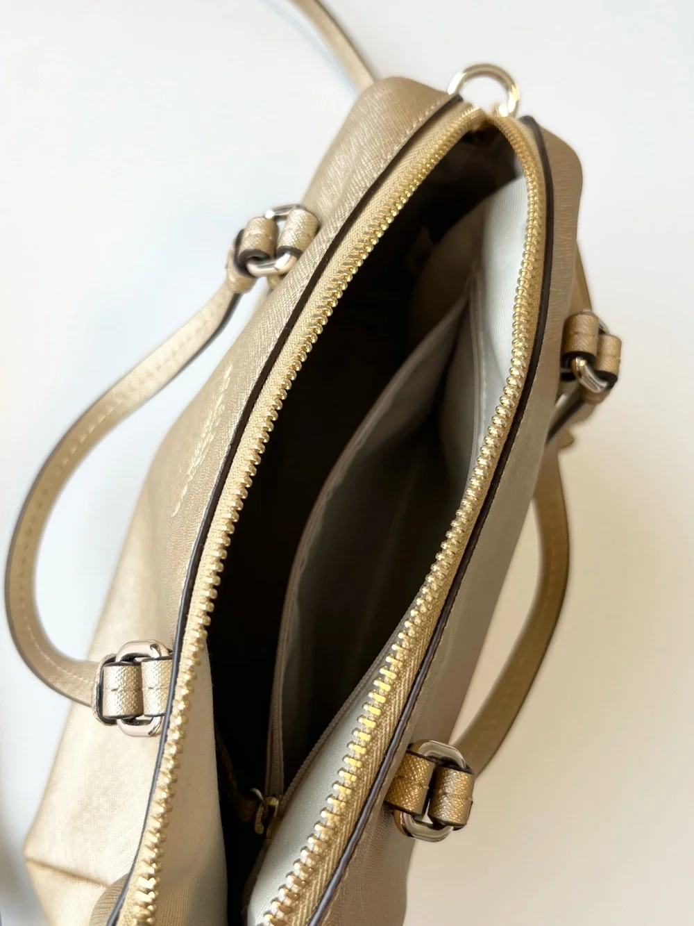 Coach gold leather