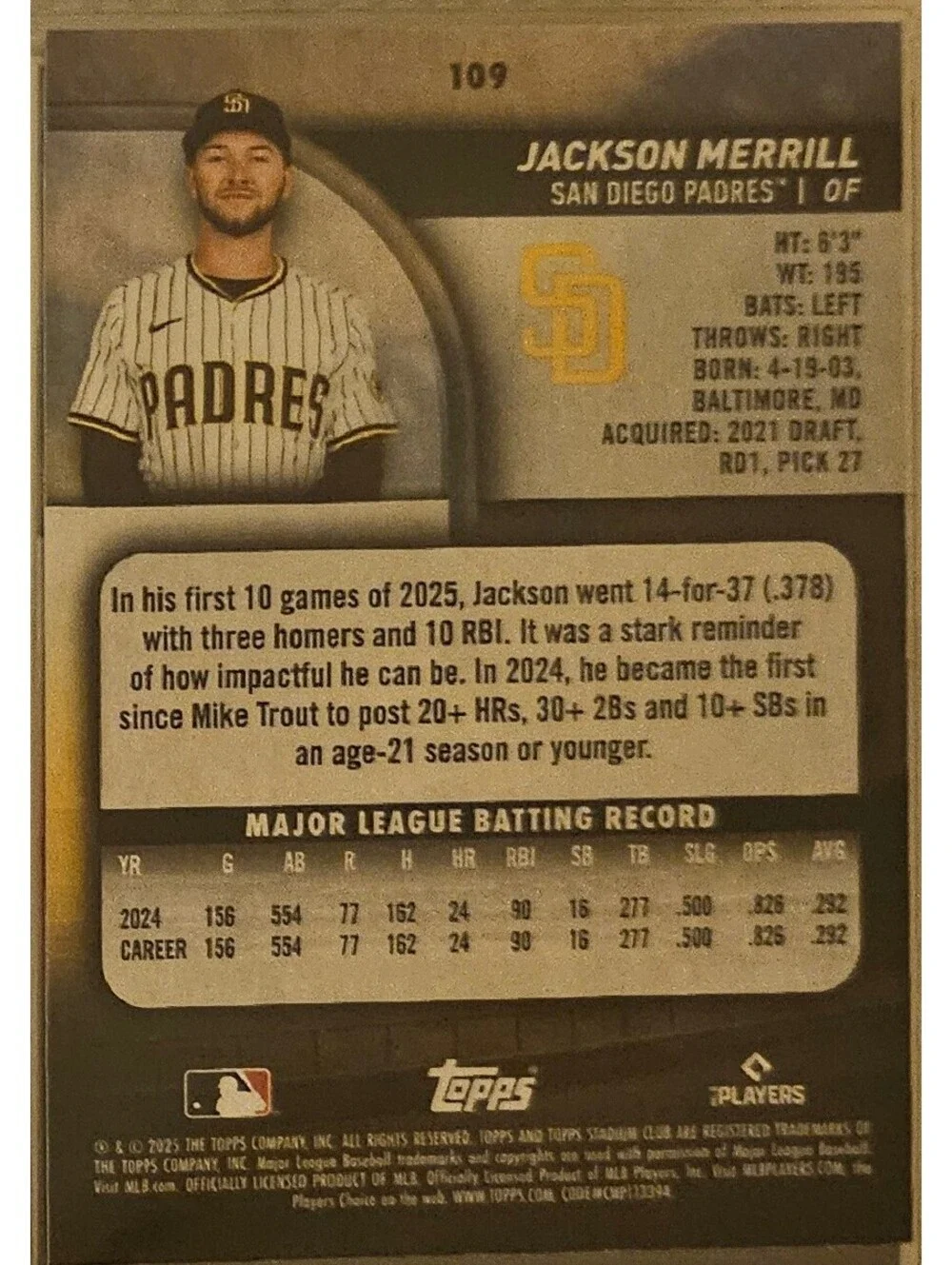 Topps 2025 stadium