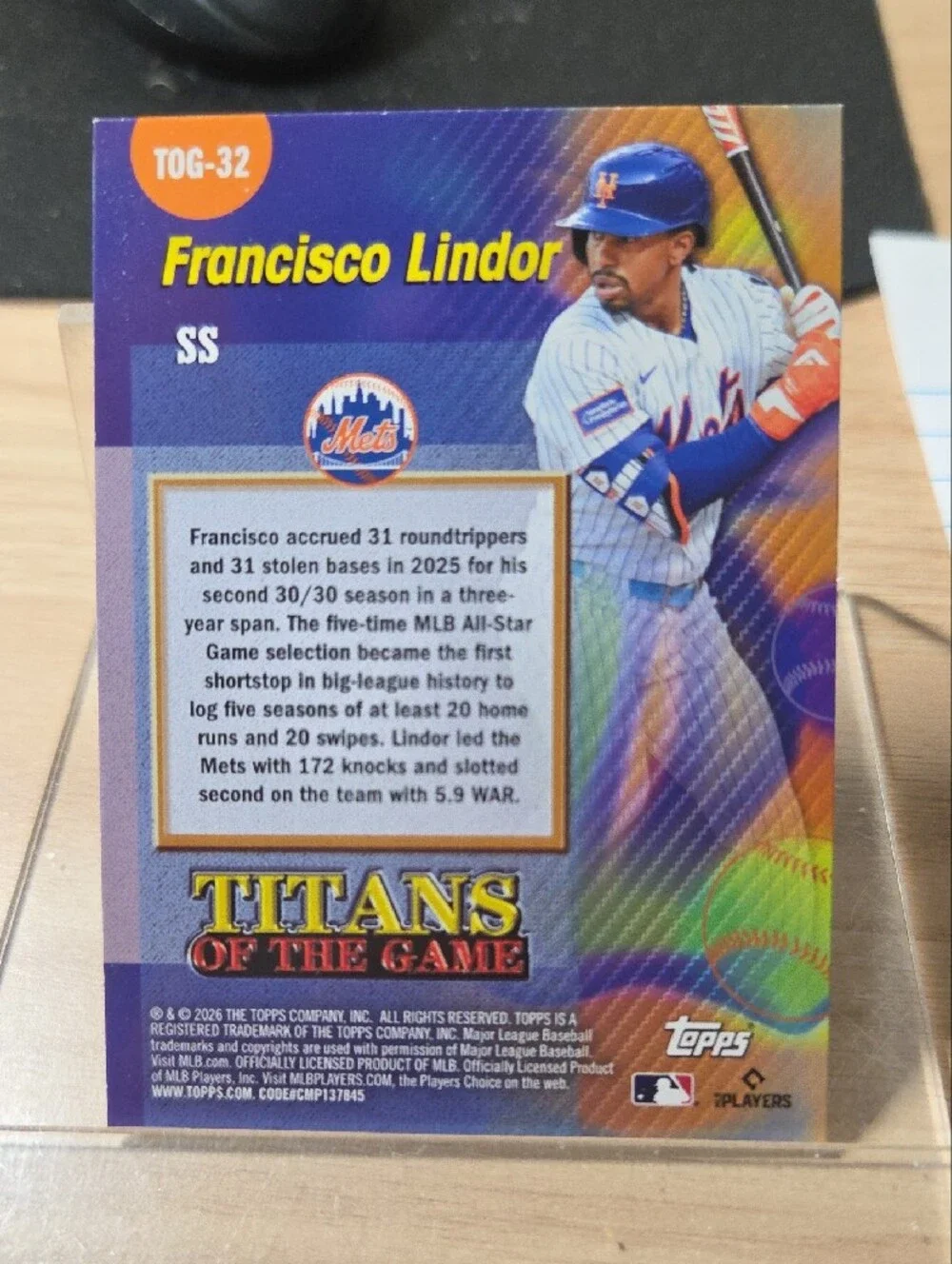 Topps trading card