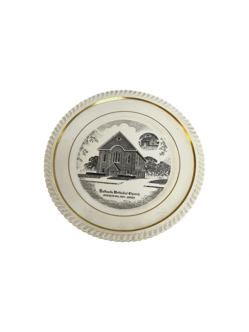 V Vintage Bethesda Methodist Church Swedesboro NJ Commemorative Collector Plate