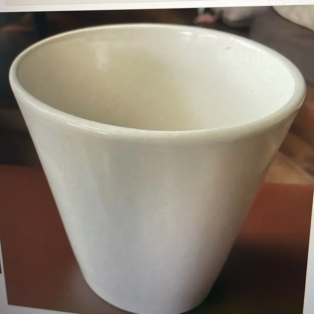 Elegant White Ceramic Flowerpot