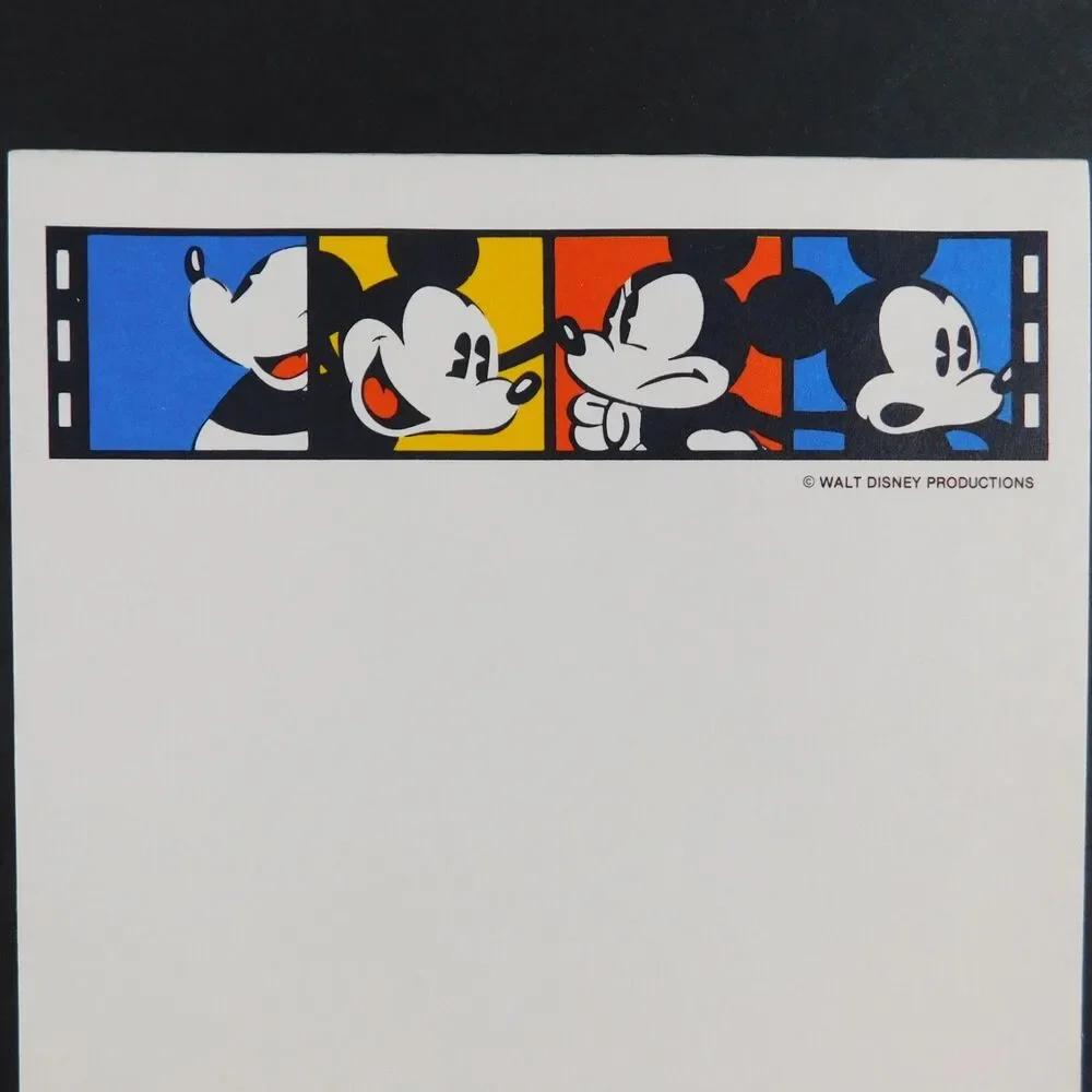 Walt Disney Mickey Mouse Notepads Lot of 4, Contempo, WD World Ears, Stationery