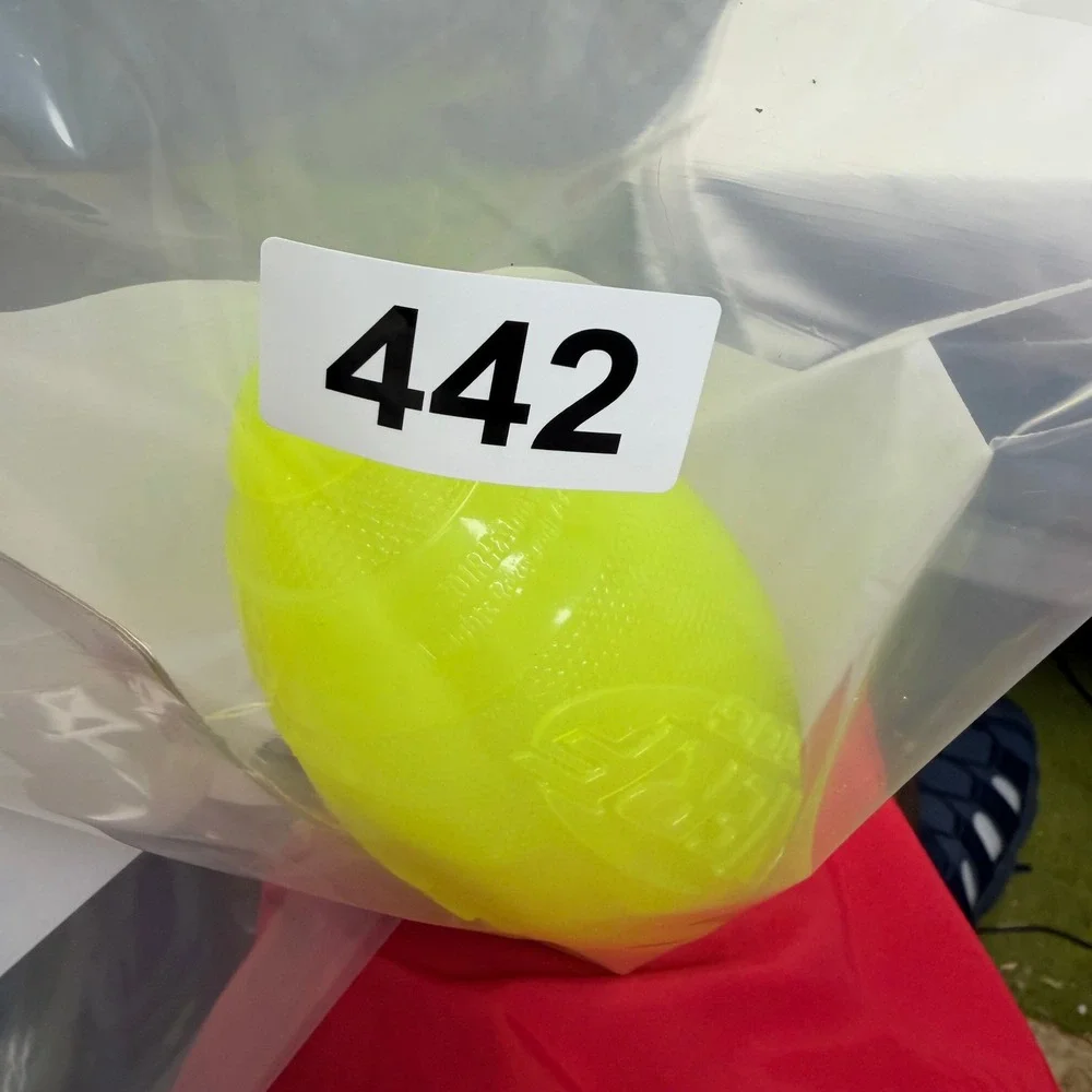 Nerf Dog Glow Squeak Football Toy Lime Green Glow in the Dark NF-2584 New