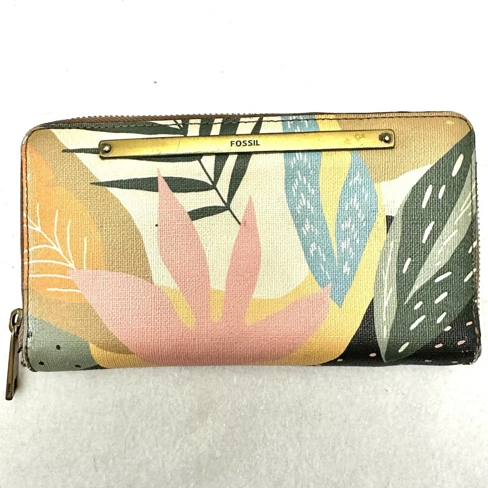 Fossil Liza Zip Clutch Multicolor‎ Floral Tropical SL6566919