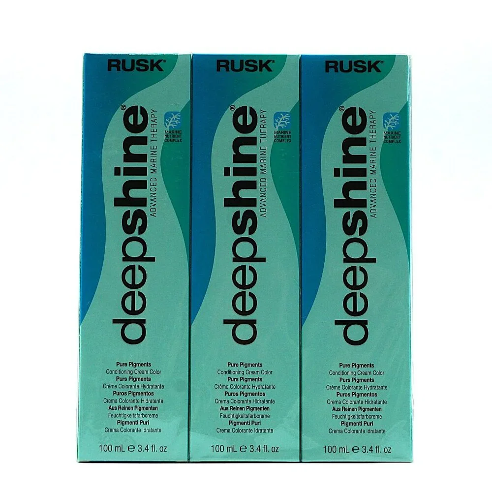 3 Pack RUSK Deepshine Pure Pigments Haircolor Y Yellow‎ 3.4 oz