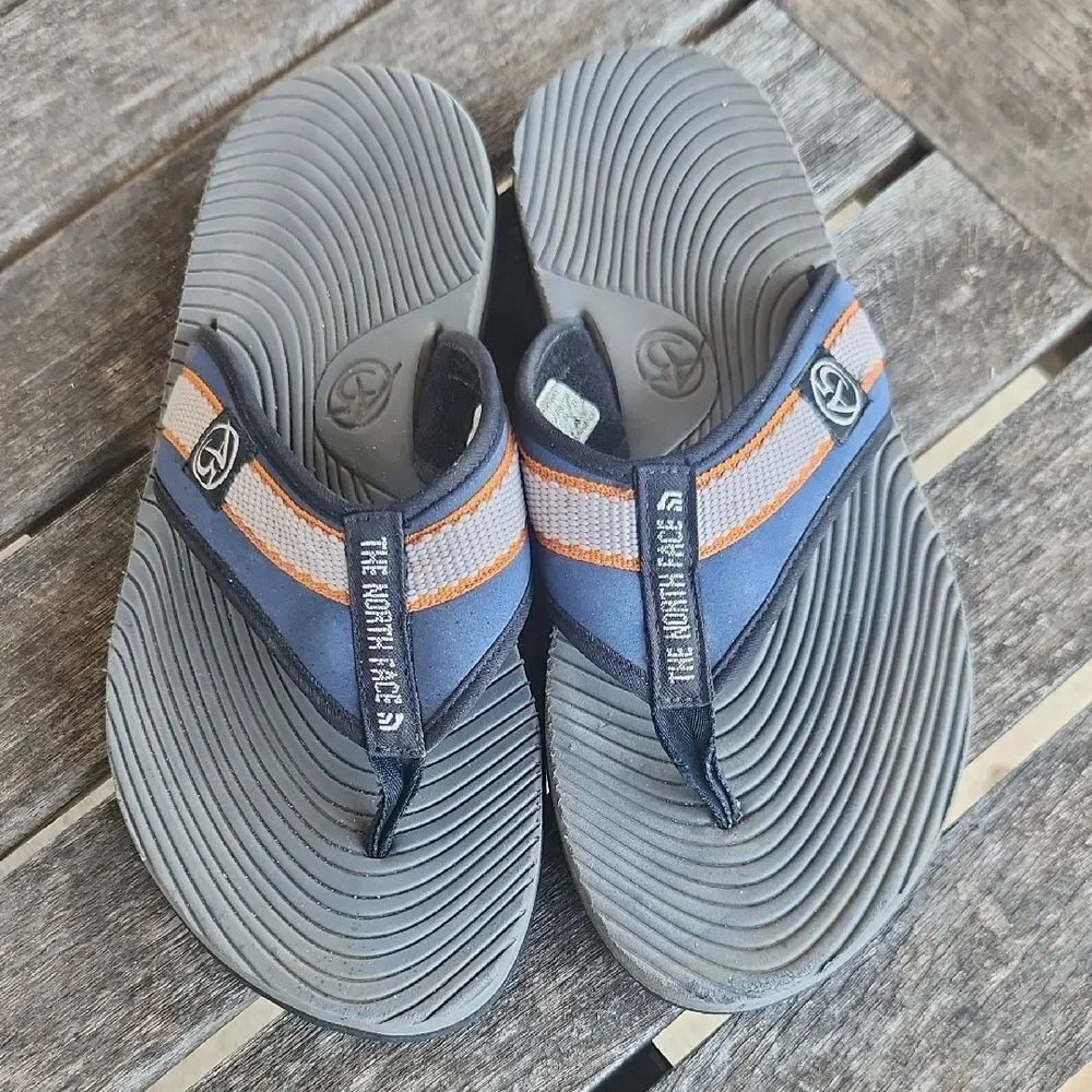 The North Face Blue and Gray Sandals Flip Flops 10