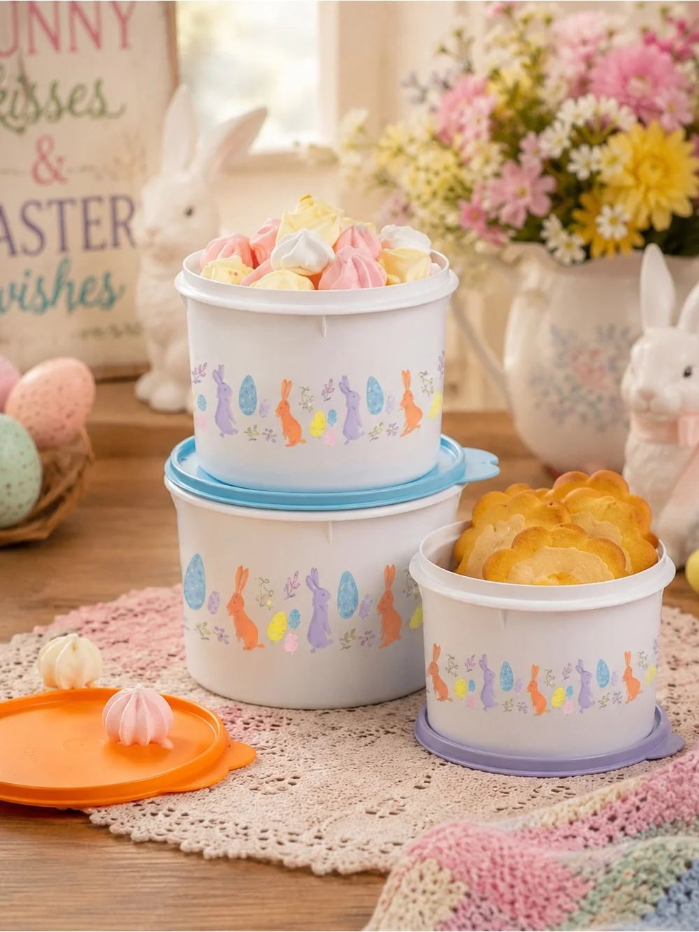NEW  Tupperware EASTER STACKING CANISTERS SET