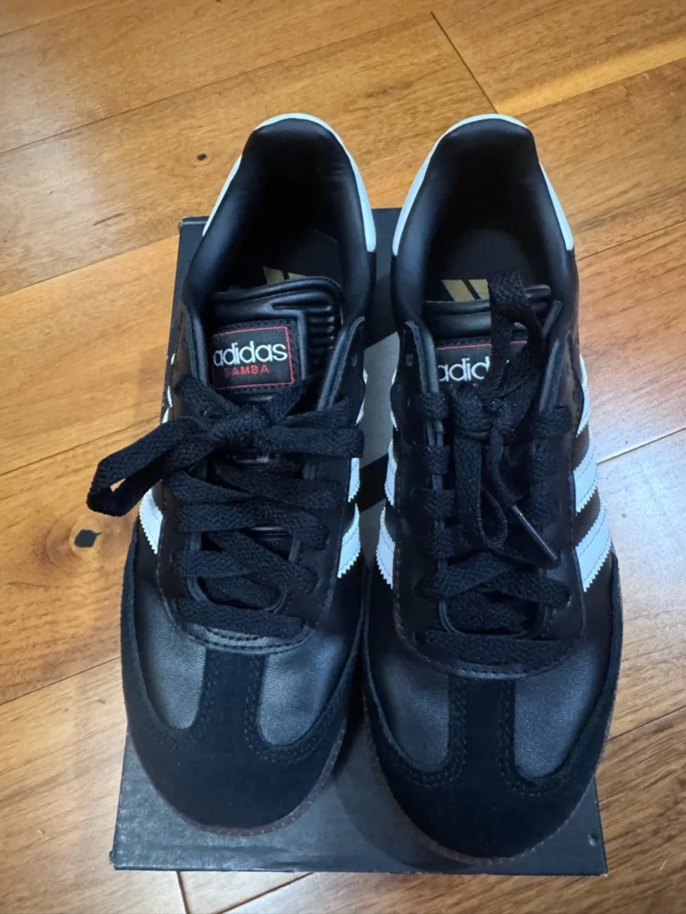 adidas Samba Black with White Stripes Sneakers
