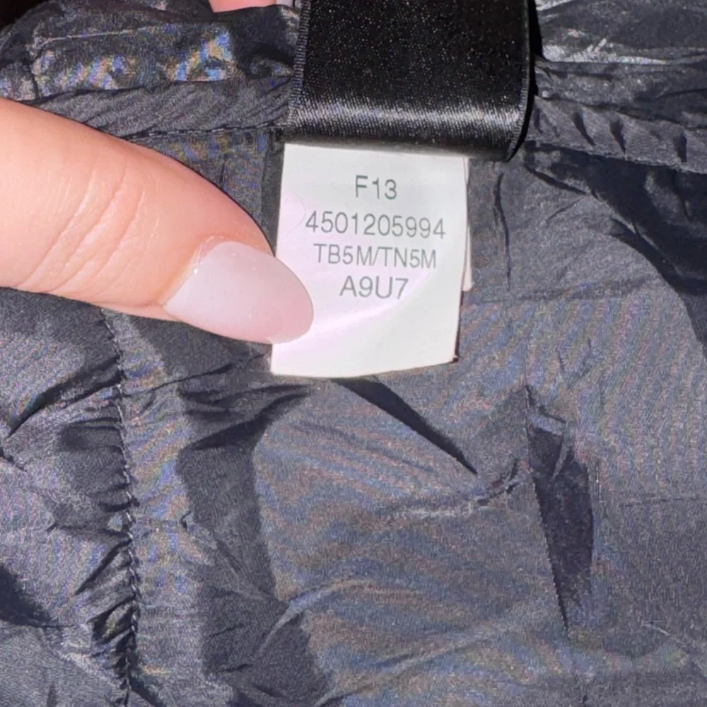 The North Face Zip Up Vest Stand Up Collar Wool Blend Black/Grey Size Large
