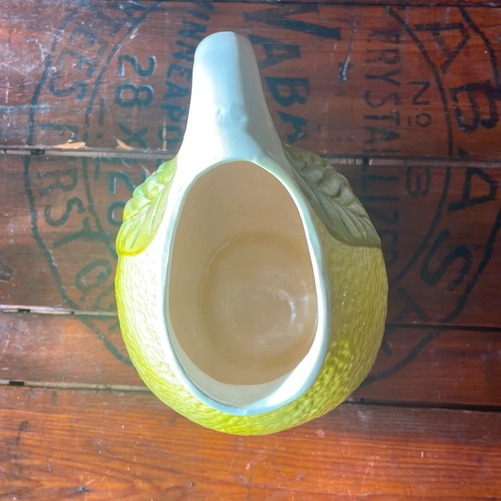 Majolica style pitcher