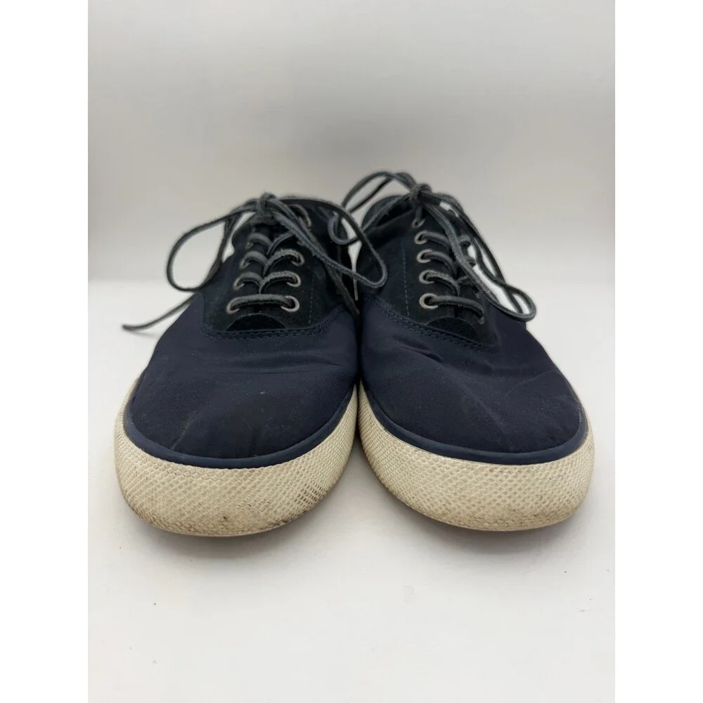 Polo Ralph Lauren Vaughn Sneakers Men's 10D Navy Suede Canvas Lace Up Shoes