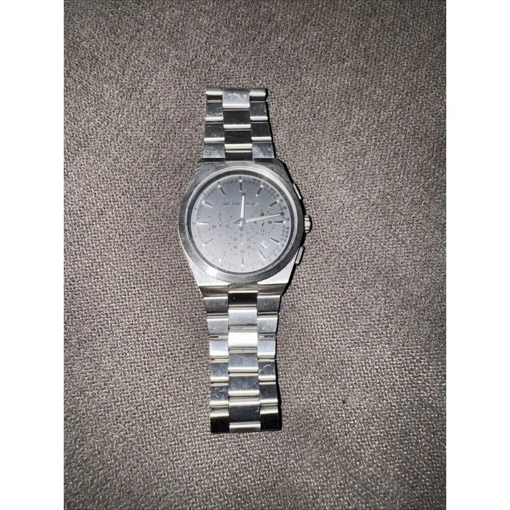 Michael Kors Channing Men's Chronograph Dial Silver Stainless Steel Watch