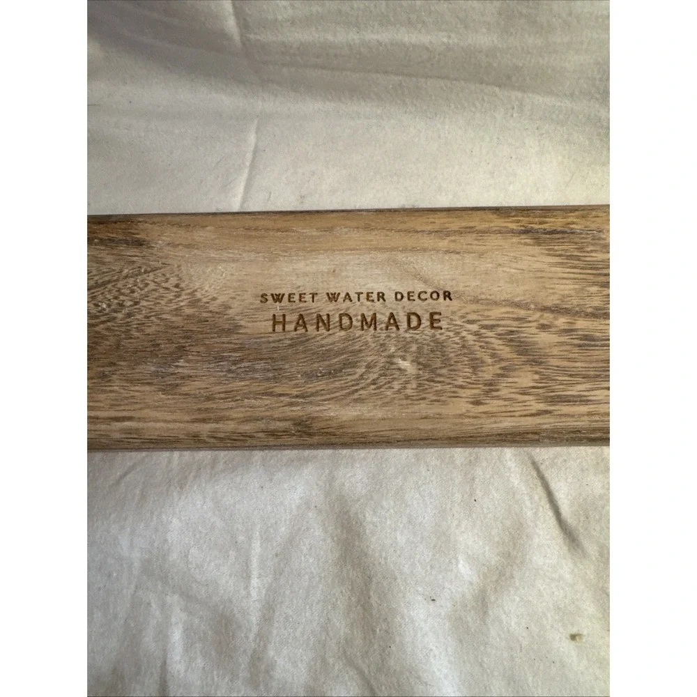 Sweet Water Decor Rustic Wood Tray for Home Kitchen Bathroom Caddy 14 X 4