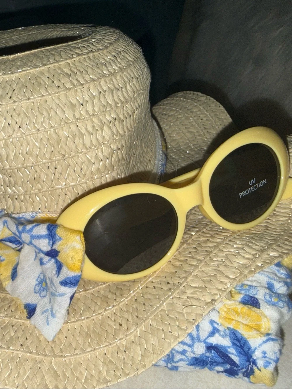 Rachel print blue yellow