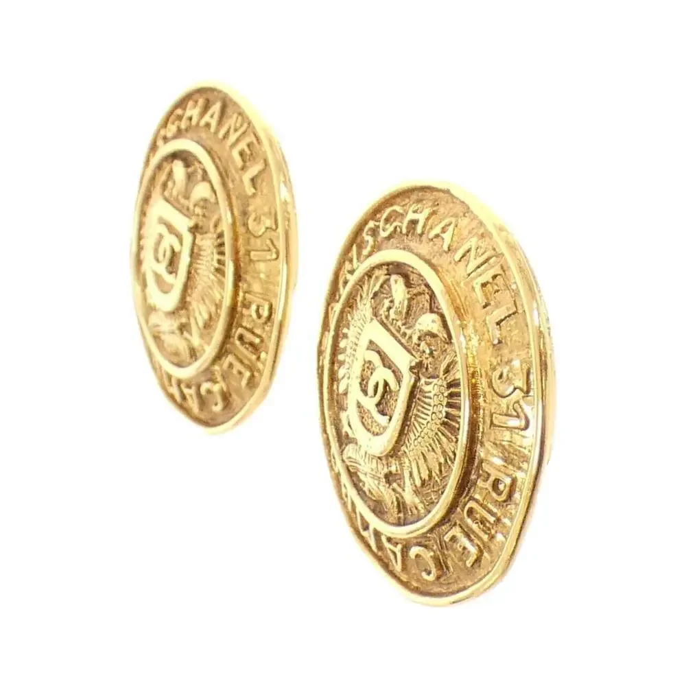 CHANEL gold earrings