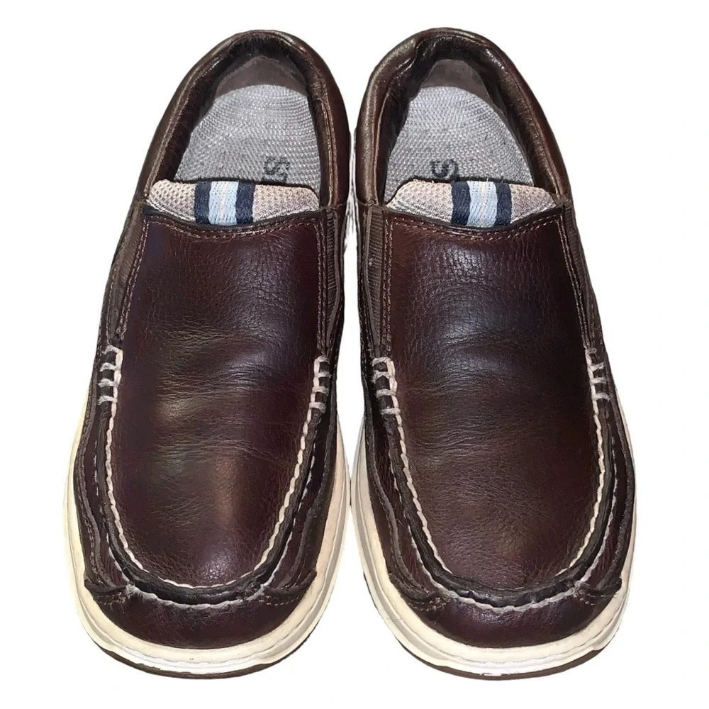 MEN’S SEBAGO CLOVEHITCH BROWN LEATHER OXFORD DOCKSIDE BOAT SHOE SIZE 7.5M