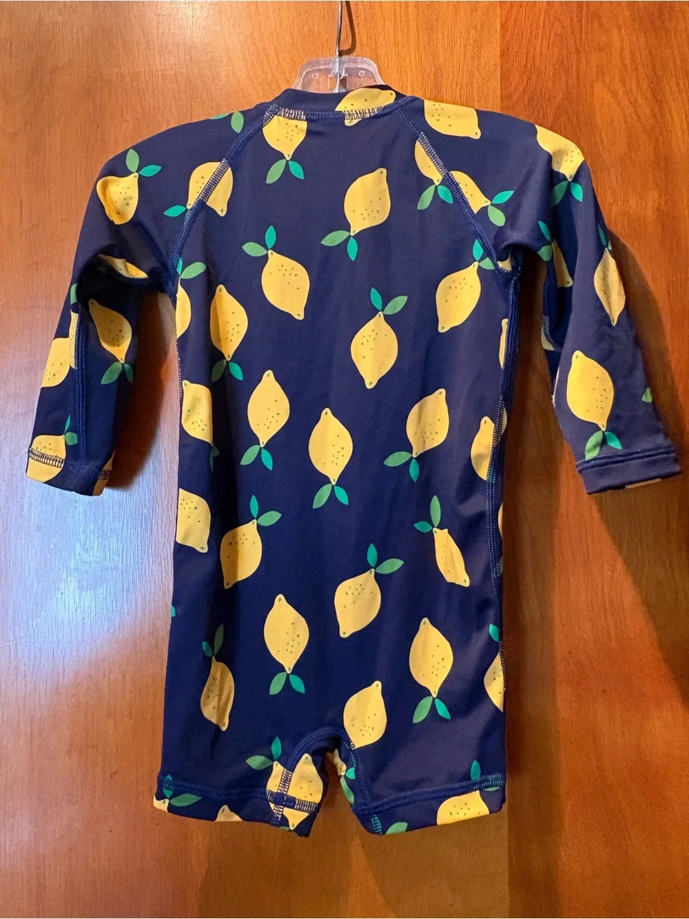 Baby Hannah Anderson Navy Lemon Print Rashguard Swimsuit - size 12-18 months