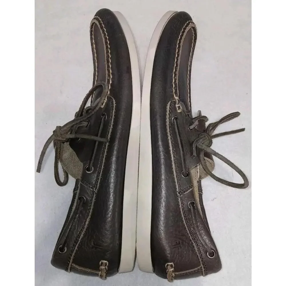 Frye Sully Boat Leather Loafers Mens Size 11.5 Bluesish Grey Gray Color